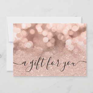 Rose gold glitter sparkle elegant gift certificate