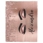 Rose Gold Glitter Sparkle Eyelashes Monogram Name