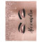 Rose Gold Glitter Sparkle Eyelashes Monogram Name