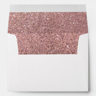 Rose Gold Glitter Sparkle Fancy Glamour  - Lined Envelope