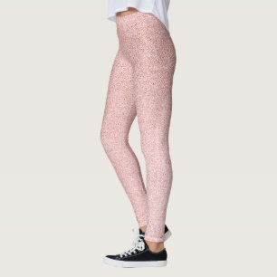 Rose gold glitter sparkle leggings
