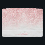 Rose Gold Glitter Sparkle Marble Personalised Name iPad Pro Cover<br><div class="desc">Rose Gold Glitter Sparkle Marble Personalised Name iPad Cases and Covers features a pretty rose gold glitter and marble pattern with your personalised name. Personalised by editing the text in the text box provided. Designed by ©Evco Studio www.zazzle.com/store/evcostudio</div>