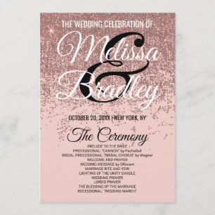 Rose Gold Glitter Sparkles Blush Pink Programs Programme