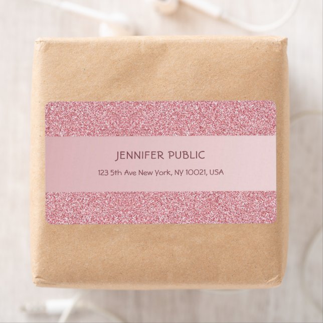 Rose Gold Glitter Template Sophisticated Shipping (Insitu)