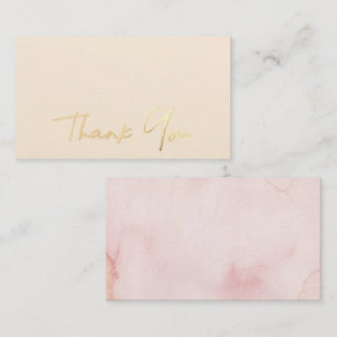 Rose Gold Glitter Thank you cards