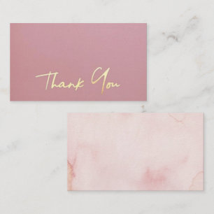 Rose Gold Glitter Thank you cards