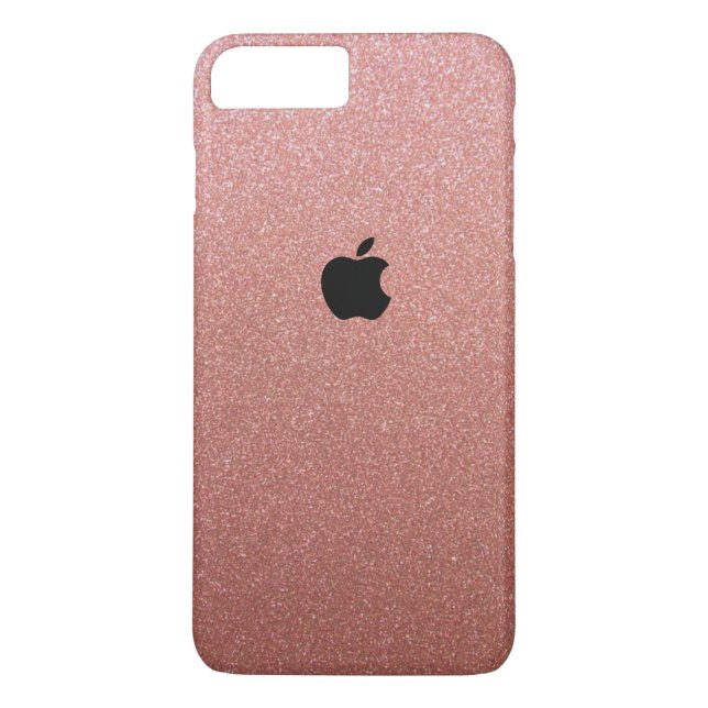 Rose Gold Glitter Themed Iphone 7 plus case (Back)