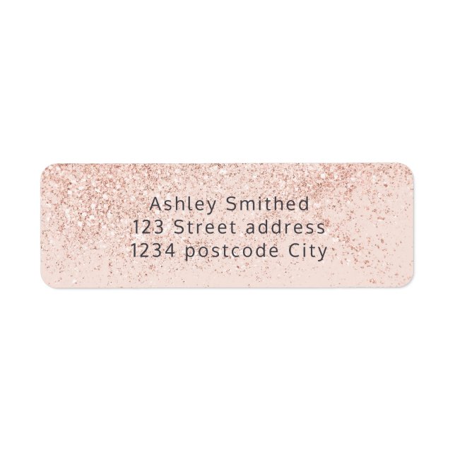 Rose gold glitter typography blush pink  return (Front)