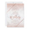 Rose gold glitter typography marble wedding