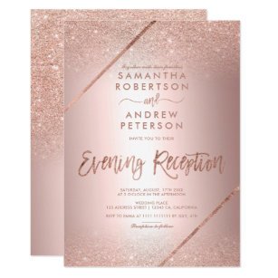 Evening Reception Invitations Announcements Zazzle Uk