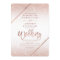 Rose gold glitter typography white wedding