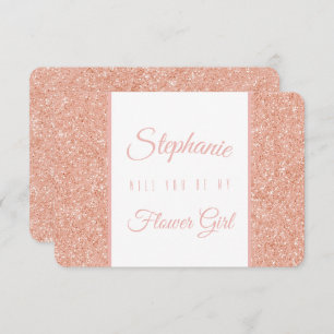 Rose Gold Glitter Wedding Party Invitation