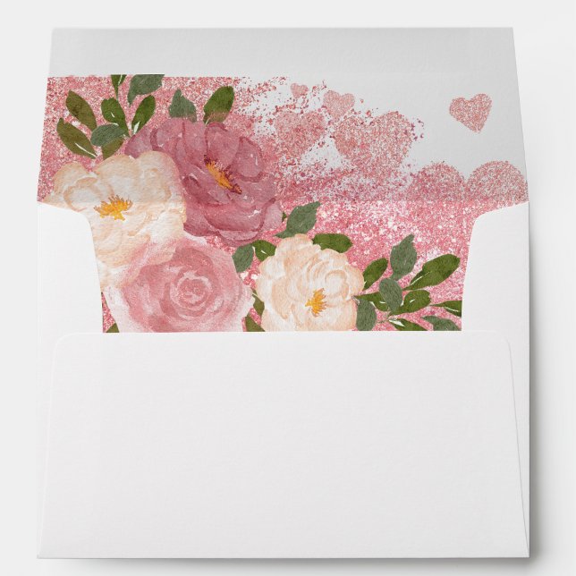 Rose Gold Glitz And Glam Sparkle Shine Custom Envelope (Creator Uploaded)