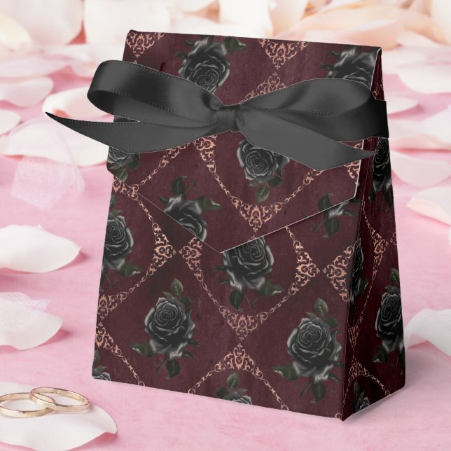 Rose Gold Gothic Halloween  Favour Box (Wedding)