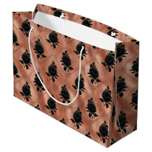 Rose Gold Gothic Halloween  Large Gift Bag