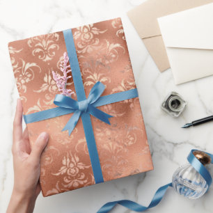 Rose Gold Gothic Halloween Wrapping Paper