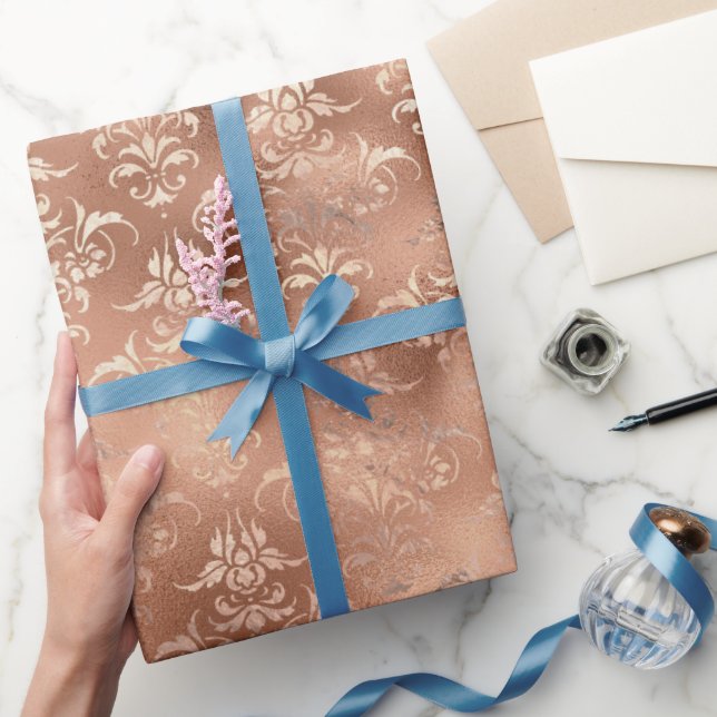 Rose Gold Gothic Halloween  Wrapping Paper (Gifting)