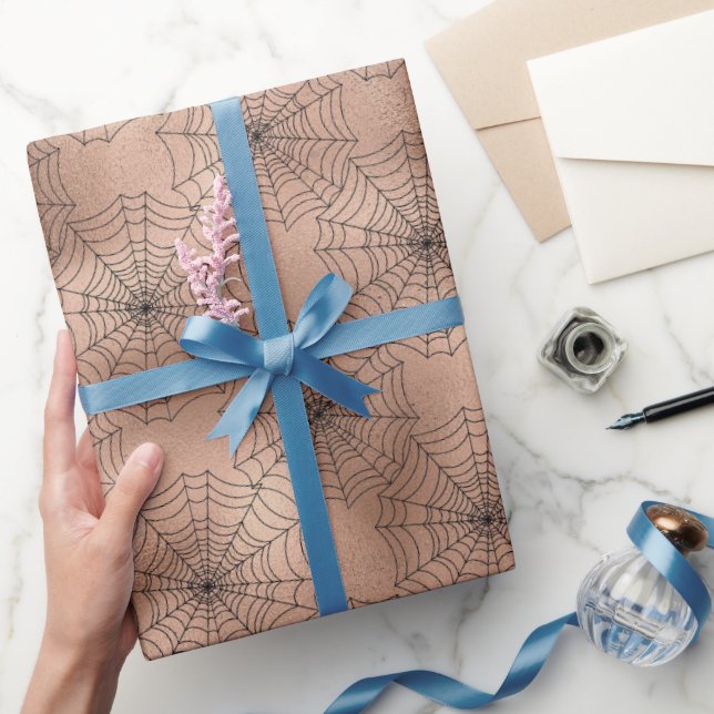 Rose Gold Gothic Halloween  Wrapping Paper (Gifting)