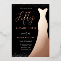 Rose Gold Gown Fifty & Fabulous 50th Birthday Real