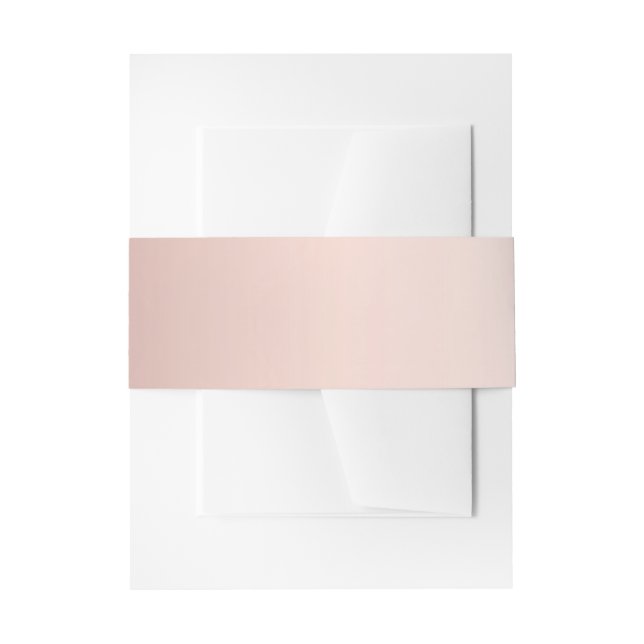 Rose gold gradient wedding invitation belly band (Front Example)