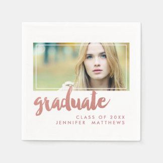 Rose Gold Graduate | Graduation Paper Napkins