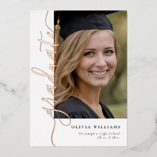 Rose Gold Graduate Photo Graduation Party 