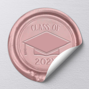 Rose Gold Graduation Cap Class of 202X Wax Seal