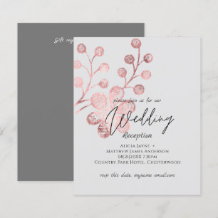 Rose Gold Grey Botanical Wedding RECEPTION
