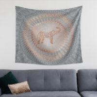 Rose Gold Grey Elephant Mandala