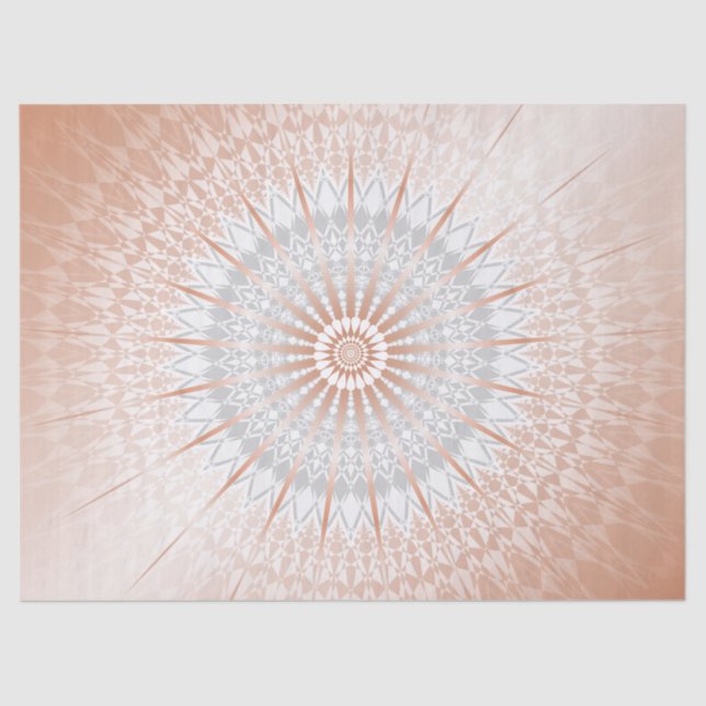 Rose Gold Grey Mandala Tissue Paper (Front)