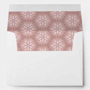 Rose Gold Grey & Pink Wedding Bridal Shower Envelope