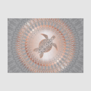 Rose Gold Grey Turtle And Mandala Tissue Paper