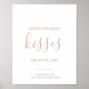 Rose Gold Guess How Many Kisses Game  Poster