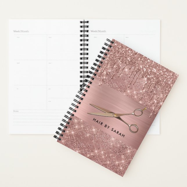 Rose Gold Hair Appointment Book Planner (Display)