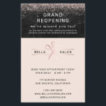 Rose Gold Hair Salon Grand Reopening Covid Safety Flyer<br><div class="desc">A complete cohesive collection for all your business products and supplies. Advise patrons of your reopening with new covid safety measures in place. A collection of products to promote social distancing guidelines.These products are great to ensure both employees and clients follow social distancing guidelines. Add your custom wording to this...</div>