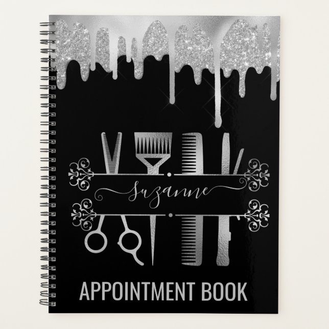 Rose Gold hair Stylist Hairstylist Hair Glitter Planner (Front)