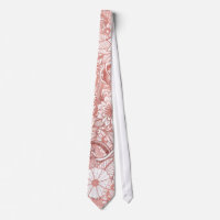 Rose Gold Hand Drawn Floral Illustration Pattern
