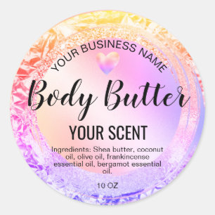 rose gold handmade homemade product body scrub  cl classic round sticker