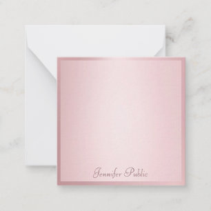 Rose Gold Handwriting Script Elegant Modern Card
