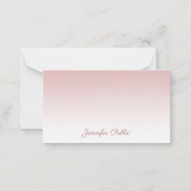 Rose Gold Handwriting Script Name Elegant Template (Front)