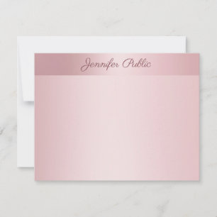 Rose Gold Handwriting Script Name Text Template