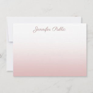 Rose Gold Handwritten Script Name Elegant Template
