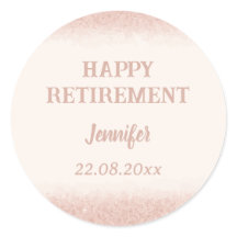 Rose Gold Happy Retirement 