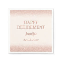 Rose Gold Happy Retirement 