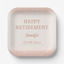Rose Gold Happy Retirement 
