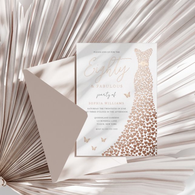 Rose Gold Heart Gown 80th Birthday Party Real (Creator Uploaded)