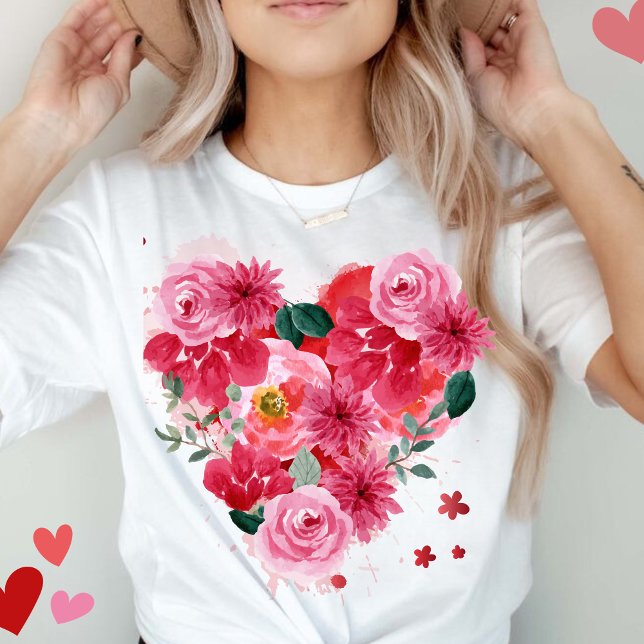 Rose gold Heart Love Valentines day Women T-Shirt (Creator Uploaded)