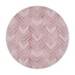 Rose Gold Hearts Glitter Pattern. Cutting Board
