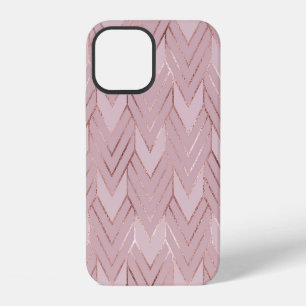 Rose Gold Hearts Glitter Pattern. iPhone 12 Case