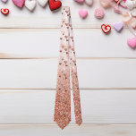 Rose Gold Hearts Valentine's Day Ombre Glitter Tie<br><div class="desc">This design was created through digital art. It may be personalised by clicking the customise button and add text, images, or delete images to customise. Contact me at colorflowcreations@gmail.com if you with to have this design on another product. Purchase my original abstract acrylic painting for sale at www.etsy.com/shop/colorflowart. See more...</div>